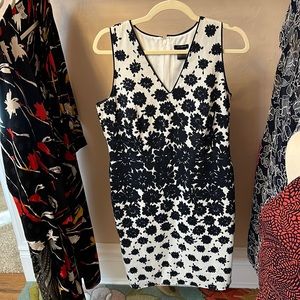 Ann Taylor dress navy/white size 10